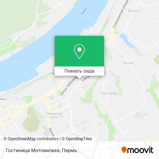 Карта Гостиница  Мотовилиха