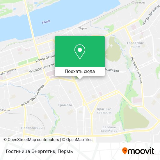 Карта Гостиница  Энергетик