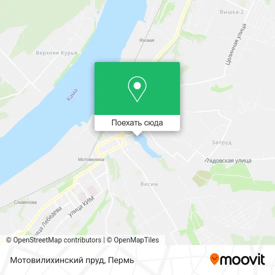 Карта Мотовилихинский пруд