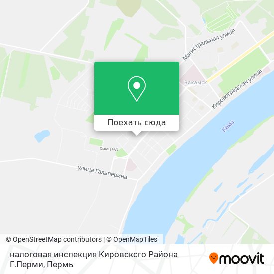 Карта налоговая инспекция Кировского Района Г.Перми
