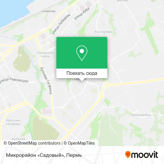 Карта Микрорайон «Садовый»