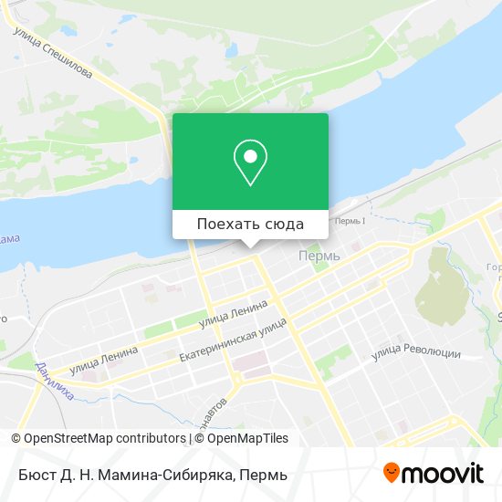 Карта Бюст Д. Н. Мамина-Сибиряка
