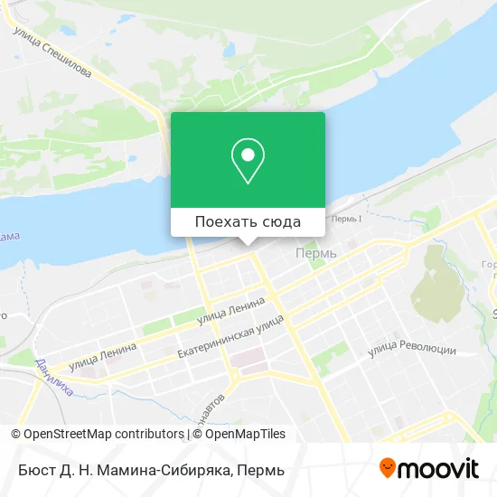 Карта Бюст Д. Н. Мамина-Сибиряка
