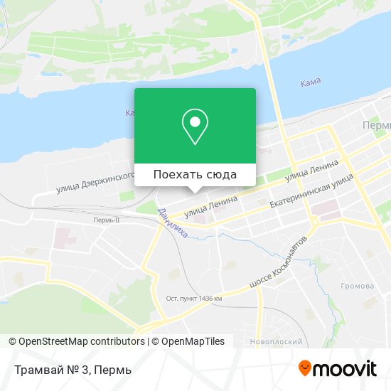 Карта Трамвай № 3