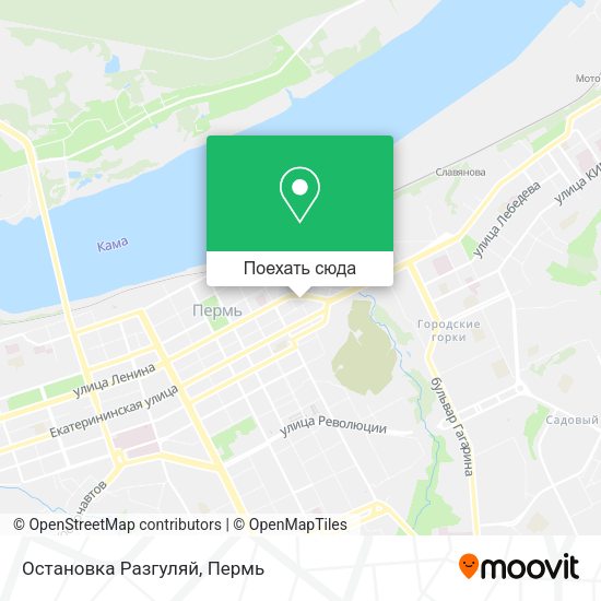Карта Остановка  Разгуляй