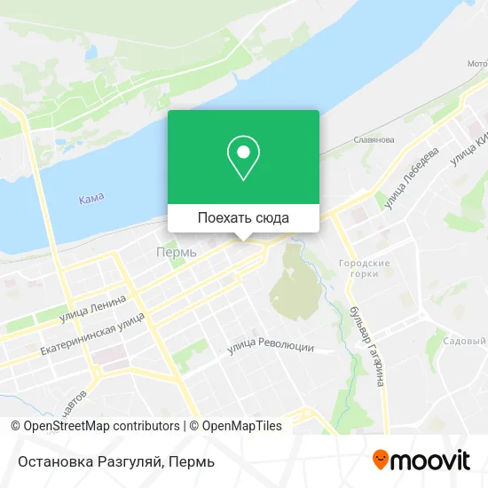 Карта Остановка  Разгуляй