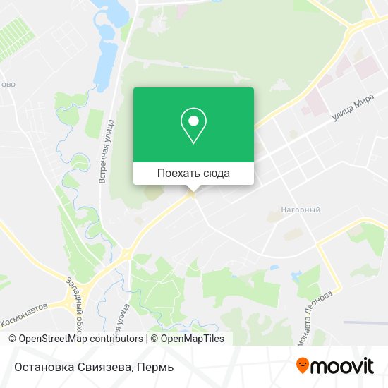 Карта Остановка  Свиязева