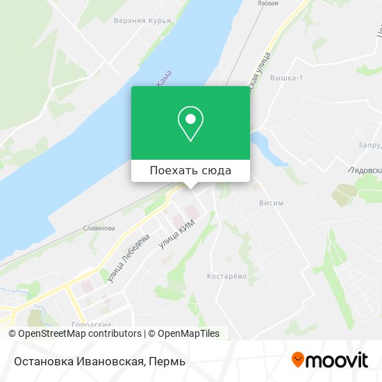 Карта Остановка  Ивановская