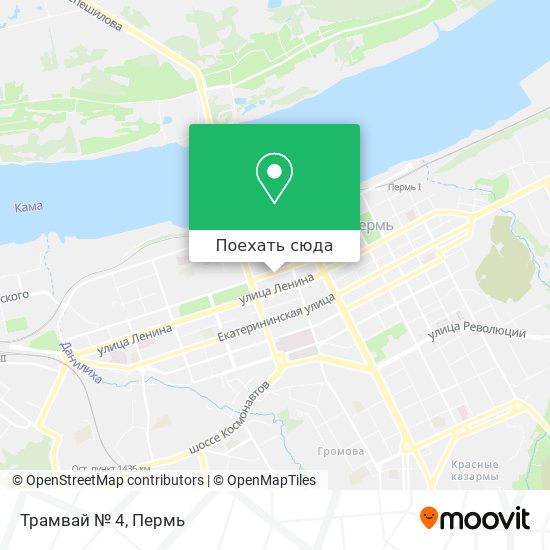 Карта Трамвай № 4