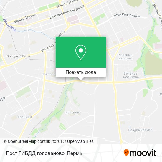 Карта Пост ГИБДД голованово