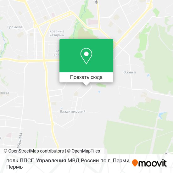 Карта полк ППСП Управления МВД России по г. Перми