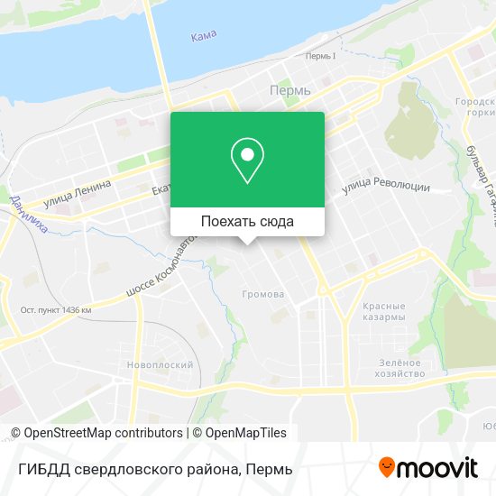 Карта ГИБДД свердловского района