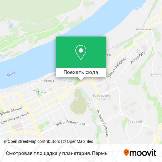 Карта Смотровая площадка у планетария
