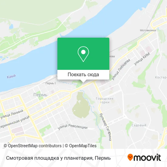 Карта Смотровая площадка у планетария