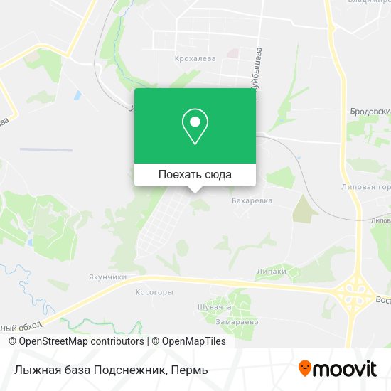 Карта Лыжная база  Подснежник