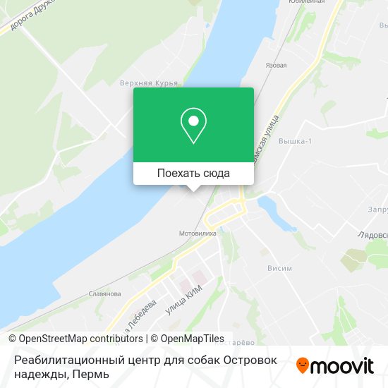 Карта Реабилитационный центр для собак  Островок надежды