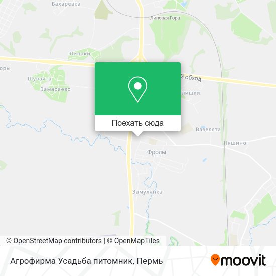 Карта Агрофирма Усадьба питомник