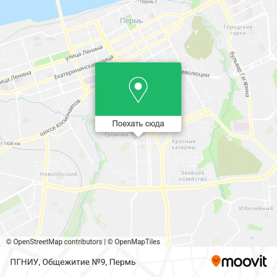 Карта ПГНИУ, Общежитие №9