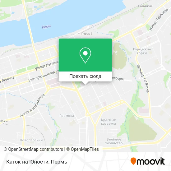 Карта Каток на Юности