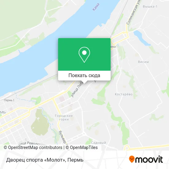 Карта Дворец спорта «Молот»