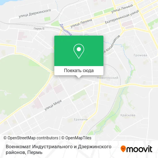 Карта Военкомат Индустриального и Дзержинского районов