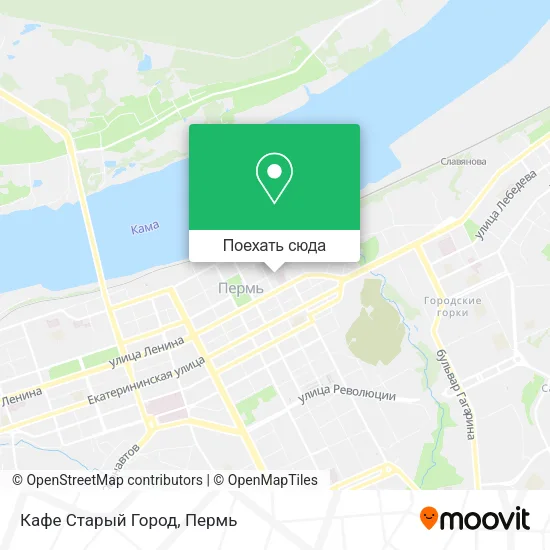 Карта Кафе Старый Город