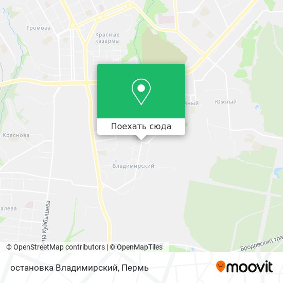 Карта остановка Владимирский