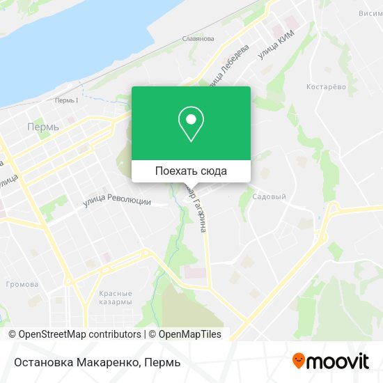 Карта Остановка  Макаренко