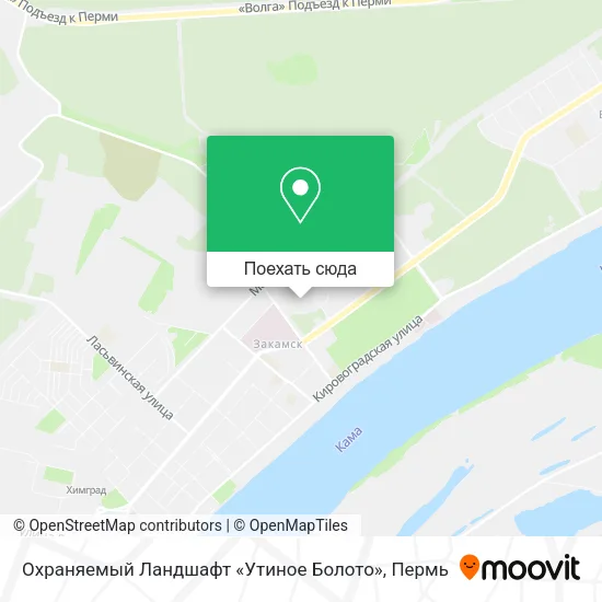 Карта Охраняемый Ландшафт «Утиное Болото»