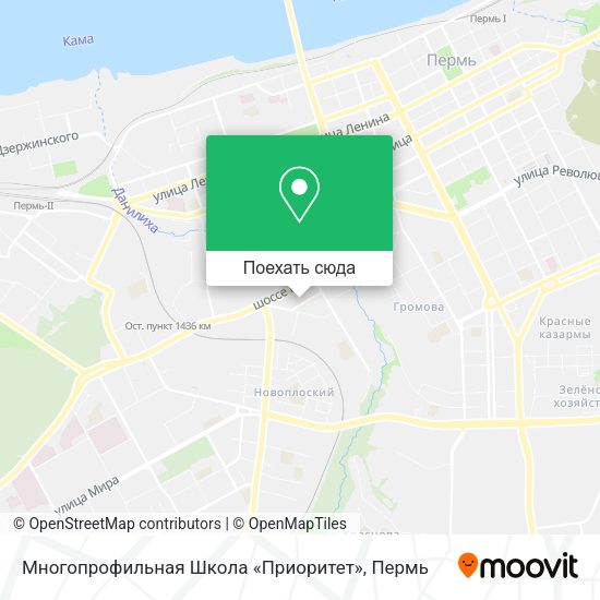 Карта Многопрофильная Школа «Приоритет»