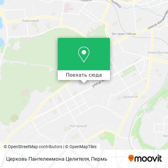 Карта Церковь Пантелеимона Целителя