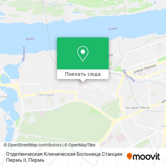 Карта Отделенческая Клиническая Больница Станции Пермь II