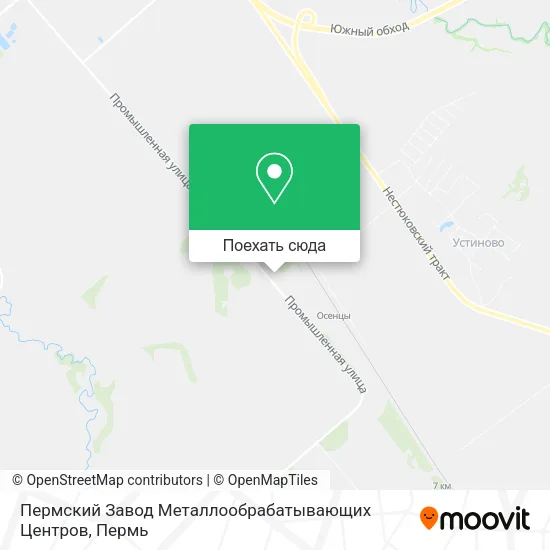 Карта Пермский Завод Металлообрабатывающих Центров