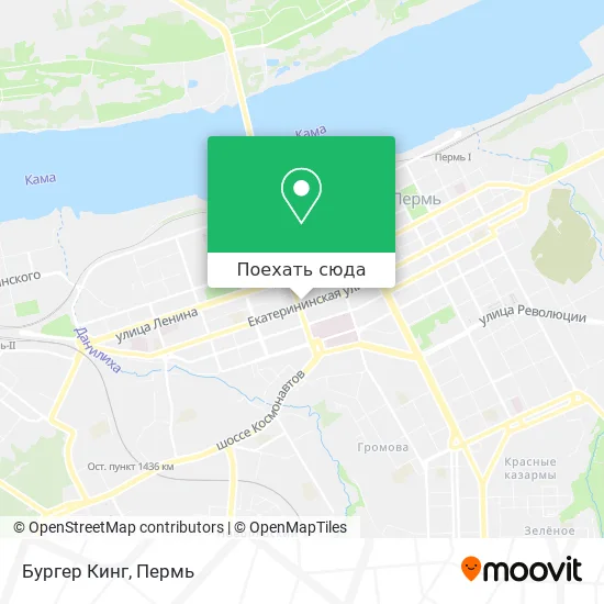Карта Бургер Кинг