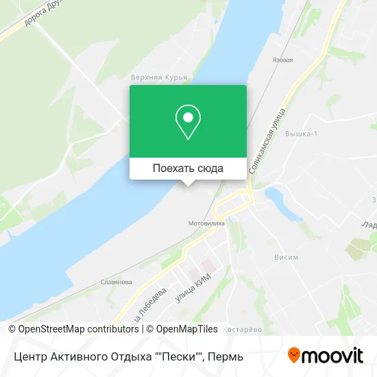 Карта Центр Активного Отдыха ""Пески""