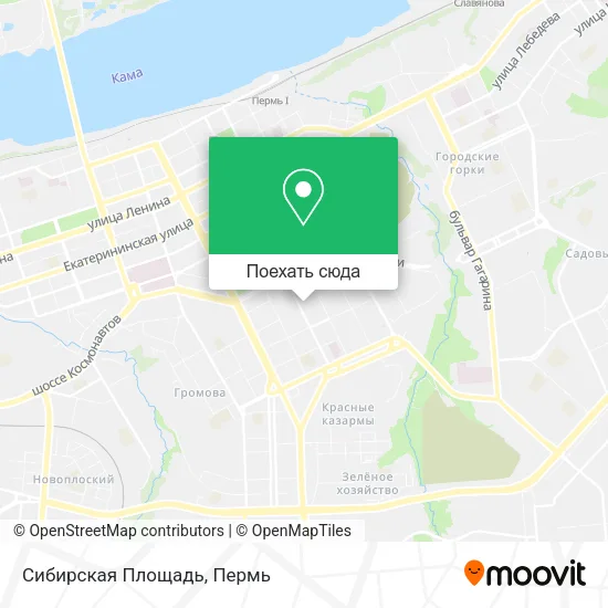 Карта Сибирская Площадь