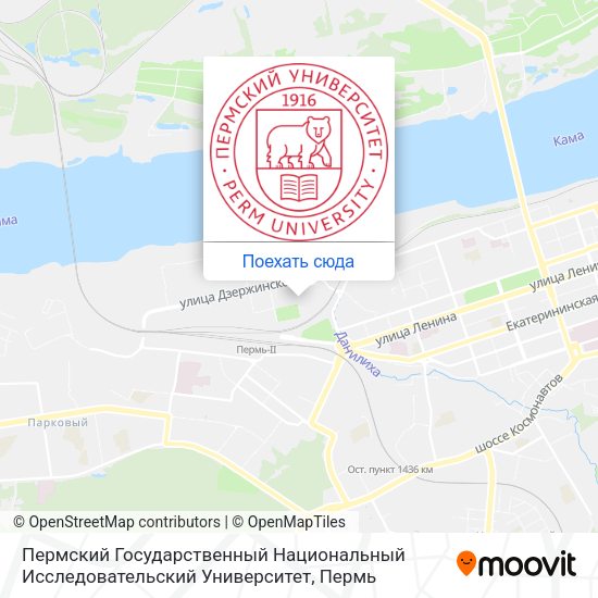 Карта Пермский Государственный Национальный Исследовательский Университет