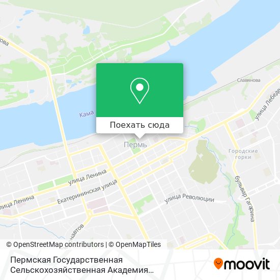 Карта Пермская Государственная Сельскохозяйственная Академия Им. Д. Н. Прянишникова