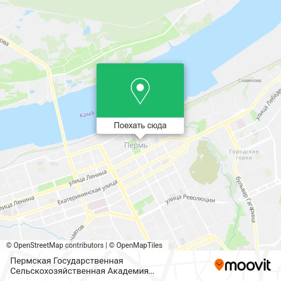 Карта Пермская Государственная Сельскохозяйственная Академия Им. Д. Н. Прянишникова