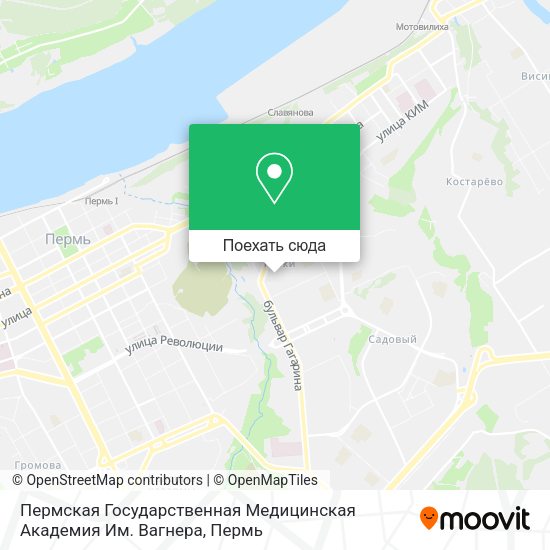 Карта Пермская Государственная Медицинская Академия Им. Вагнера