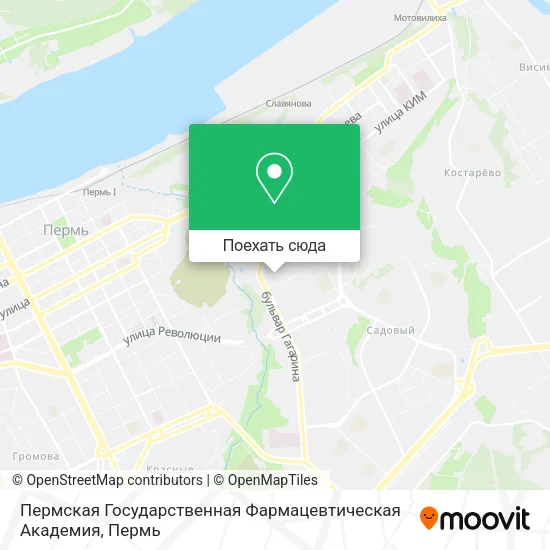 Карта Пермская Государственная Фармацевтическая Академия