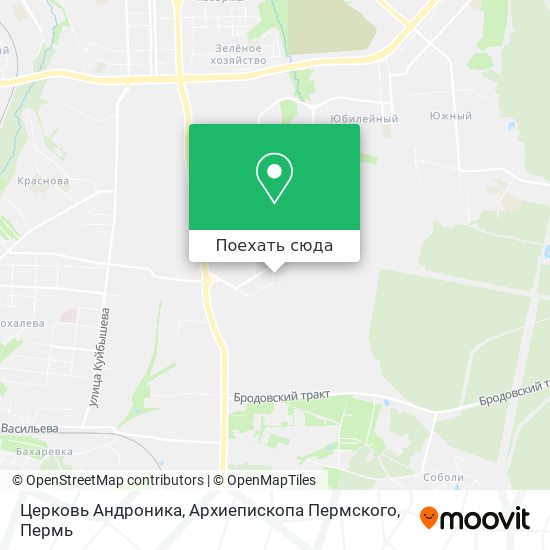 Карта Церковь Андроника, Архиепископа Пермского