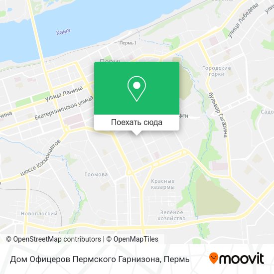 Карта Дом Офицеров Пермского Гарнизона