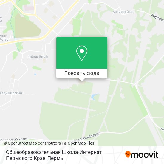 Карта Общеобразовательная Школа-Интернат Пермского Края