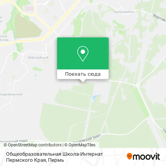 Карта Общеобразовательная Школа-Интернат Пермского Края