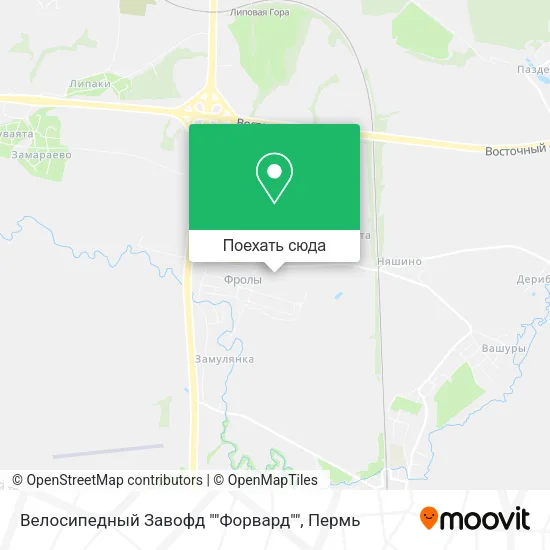 Карта Велосипедный Завофд ""Форвард""