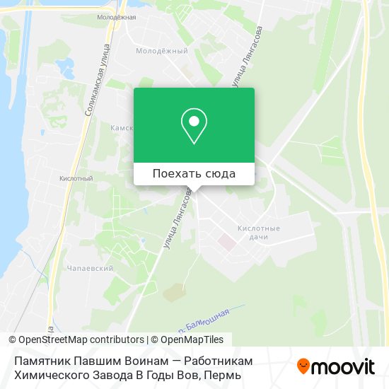 Карта Памятник Павшим Воинам — Работникам Химического Завода В Годы Вов