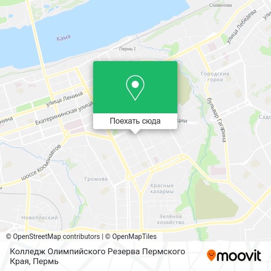 Карта Колледж Олимпийского Резерва Пермского Края