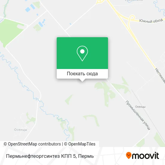 Карта Пермьнефтеоргсинтез КПП 5