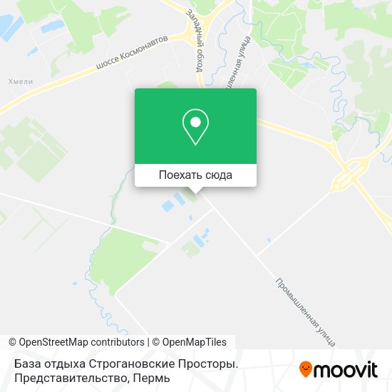 Карта База отдыха Строгановские Просторы. Представительство